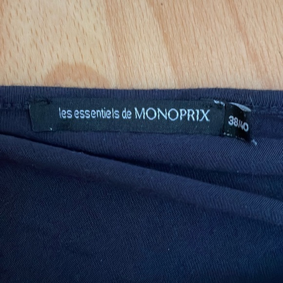 Les Essentiels de MONOPRIX Short Sleeve Navy Blue Dress - Picture 2 of 2